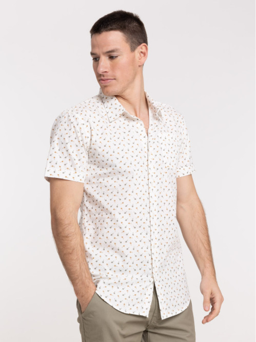 Chemisette motifs palmiers homme
