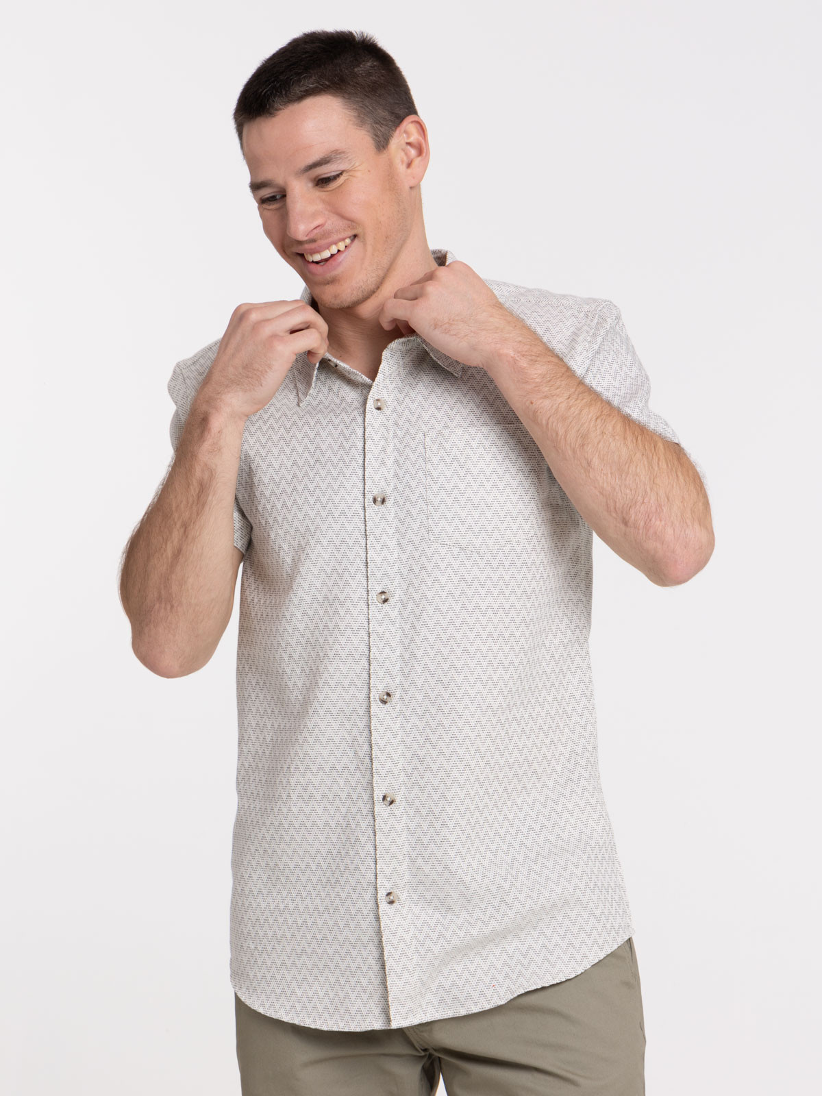 Chemisette tilleul imprimée homme Chemisette tilleul imprimée homme