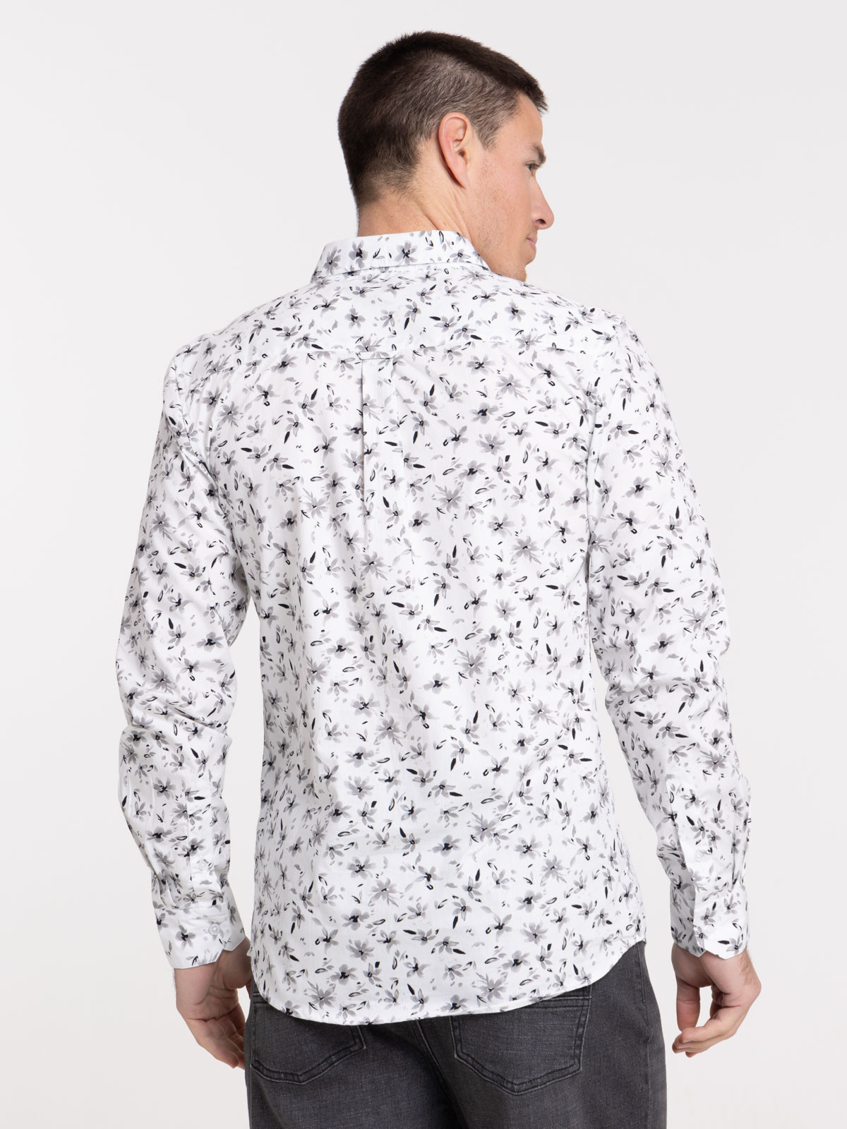 Chemise écru fleurie homme Chemise écru fleurie homme