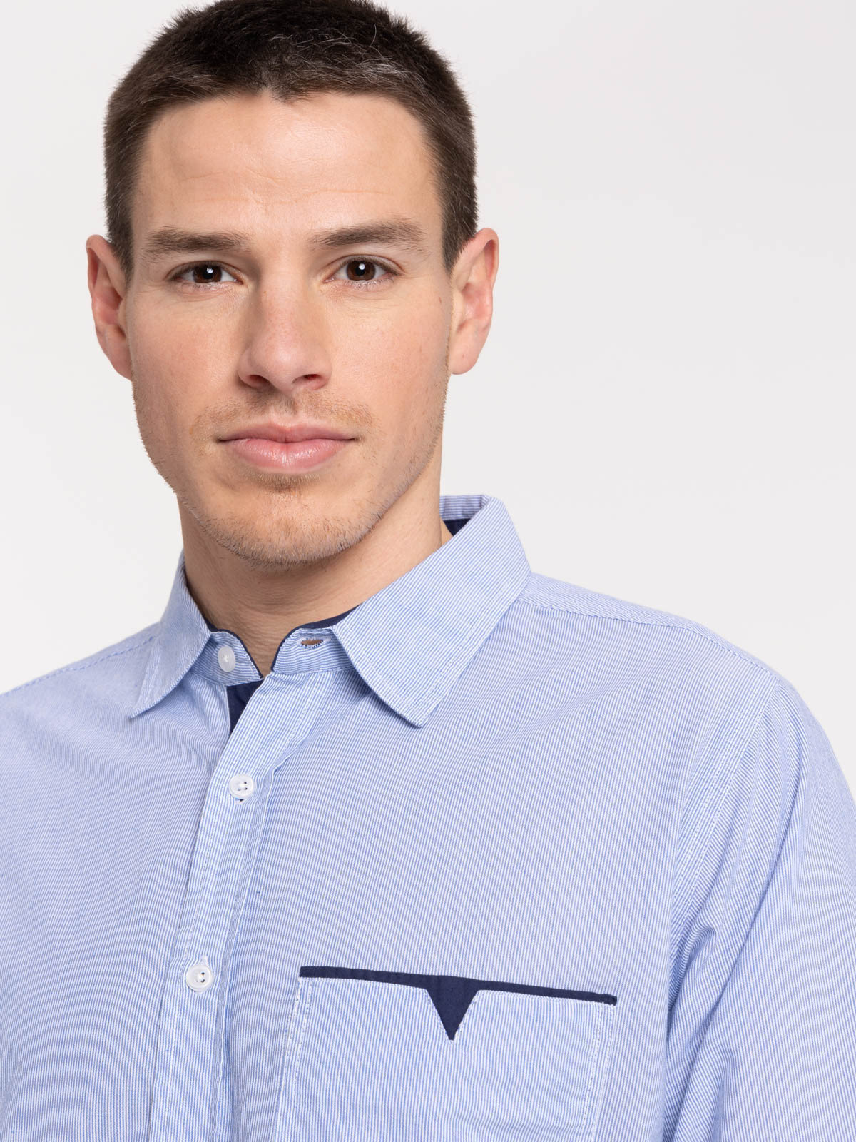 Chemise coton manches longues homme