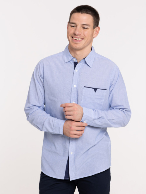 Chemise coton manches longues homme