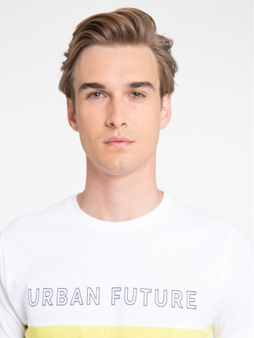 T-shirt tricolore 100% coton homme