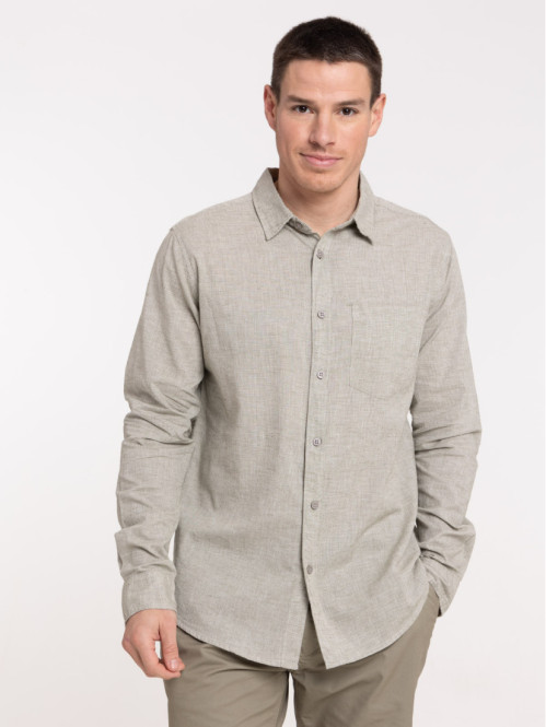 Chemise tilleul coton et lin homme