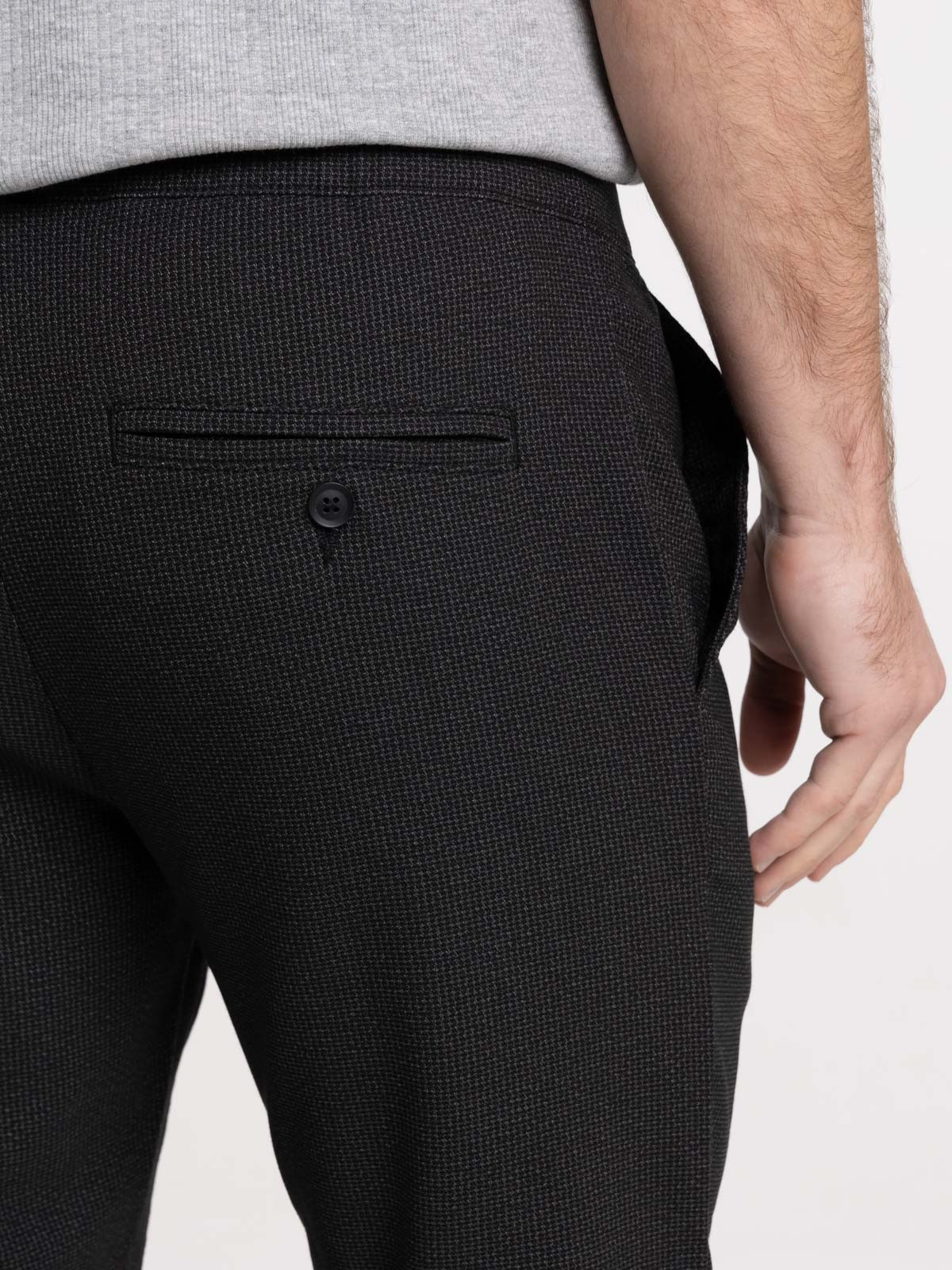 Pantalon noir taille élastique homme Pantalon noir taille élastique homme