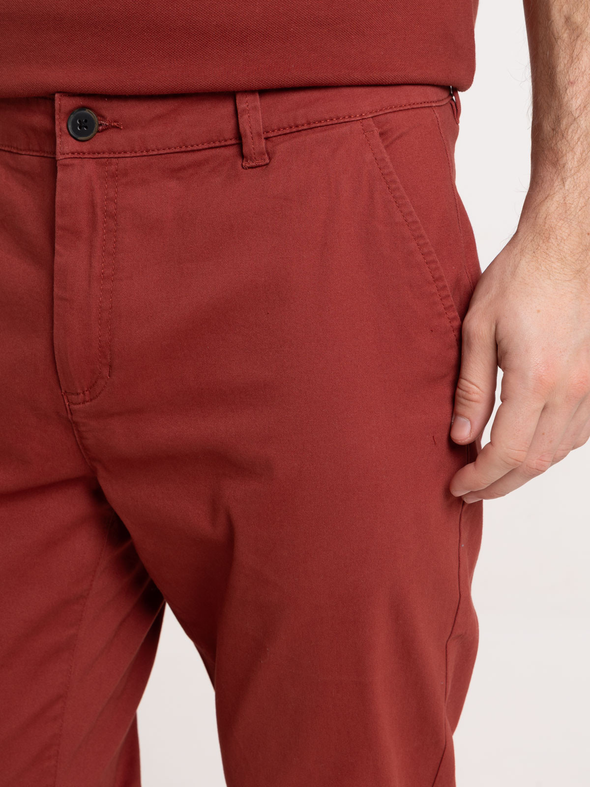 Pantalon slim chino rougie homme Pantalon slim chino rougie homme