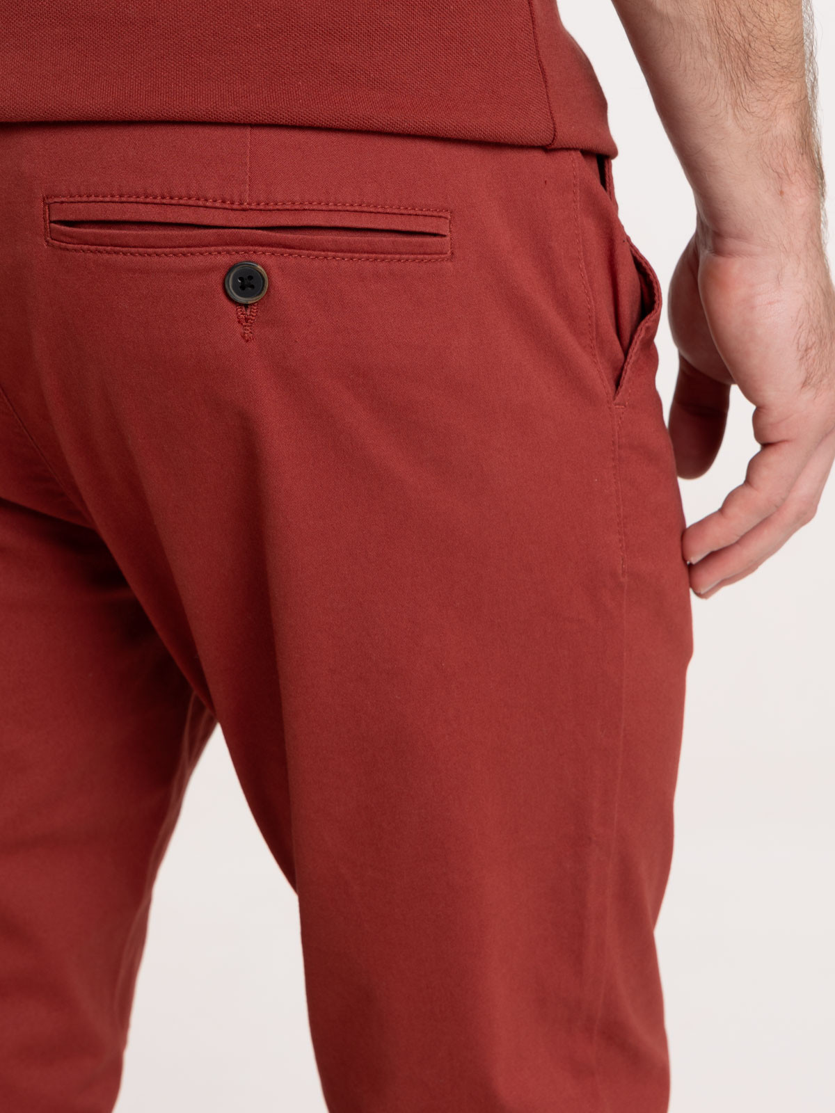 Pantalon slim chino rougie homme Pantalon slim chino rougie homme