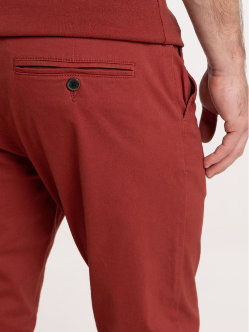 Pantalon slim chino rougie homme Pantalon slim chino rougie homme