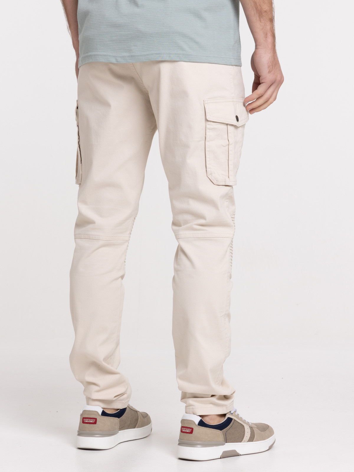 Pantalon cargo homme beige clair