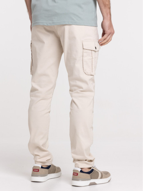 Pantalon cargo homme beige...