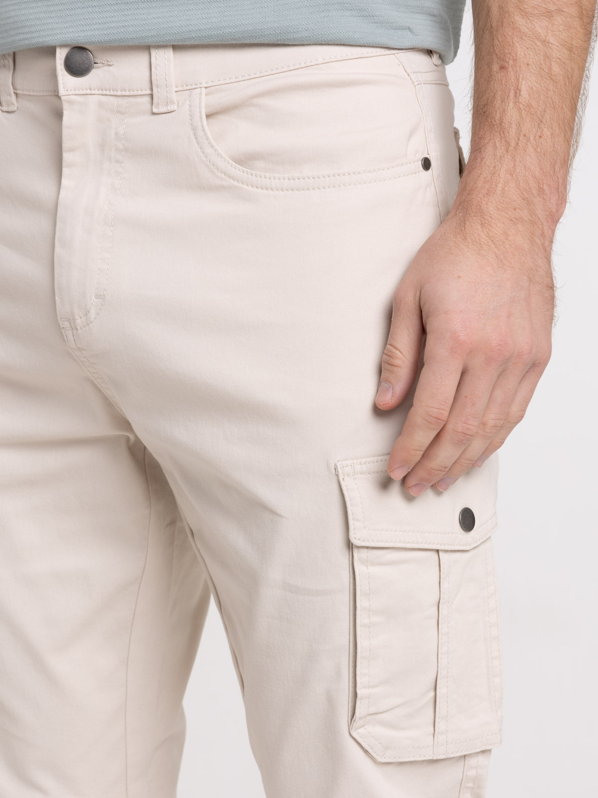Pantalon cargo homme beige clair