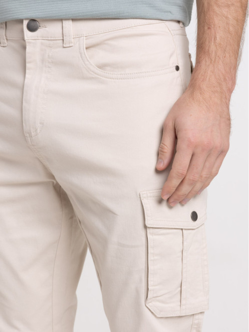 Pantalon cargo homme beige...