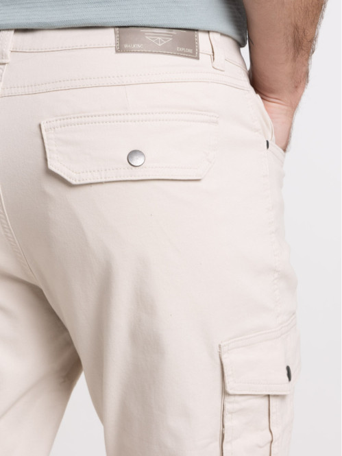 Pantalon cargo homme beige...