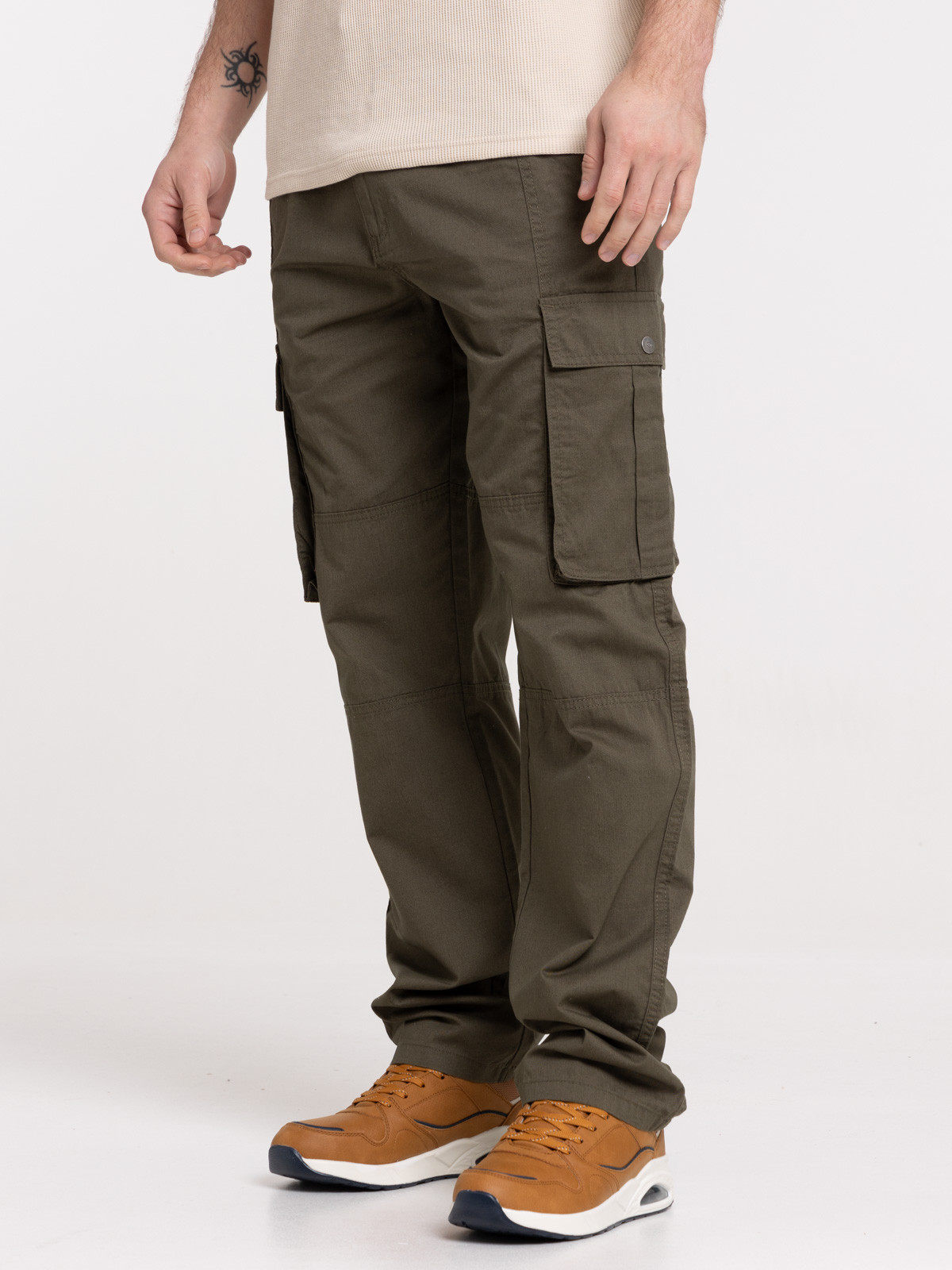 Pantalon cargo kaki homme