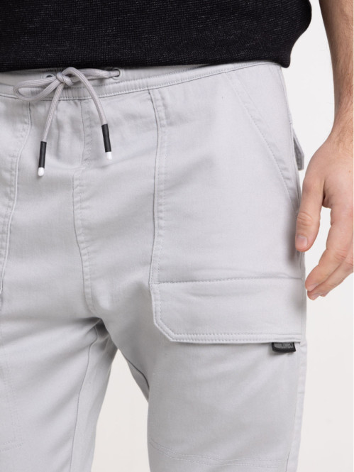 Pantalon cargo gris perle...