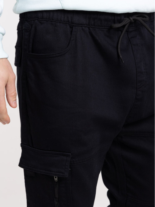 Pantalon cargo noir homme