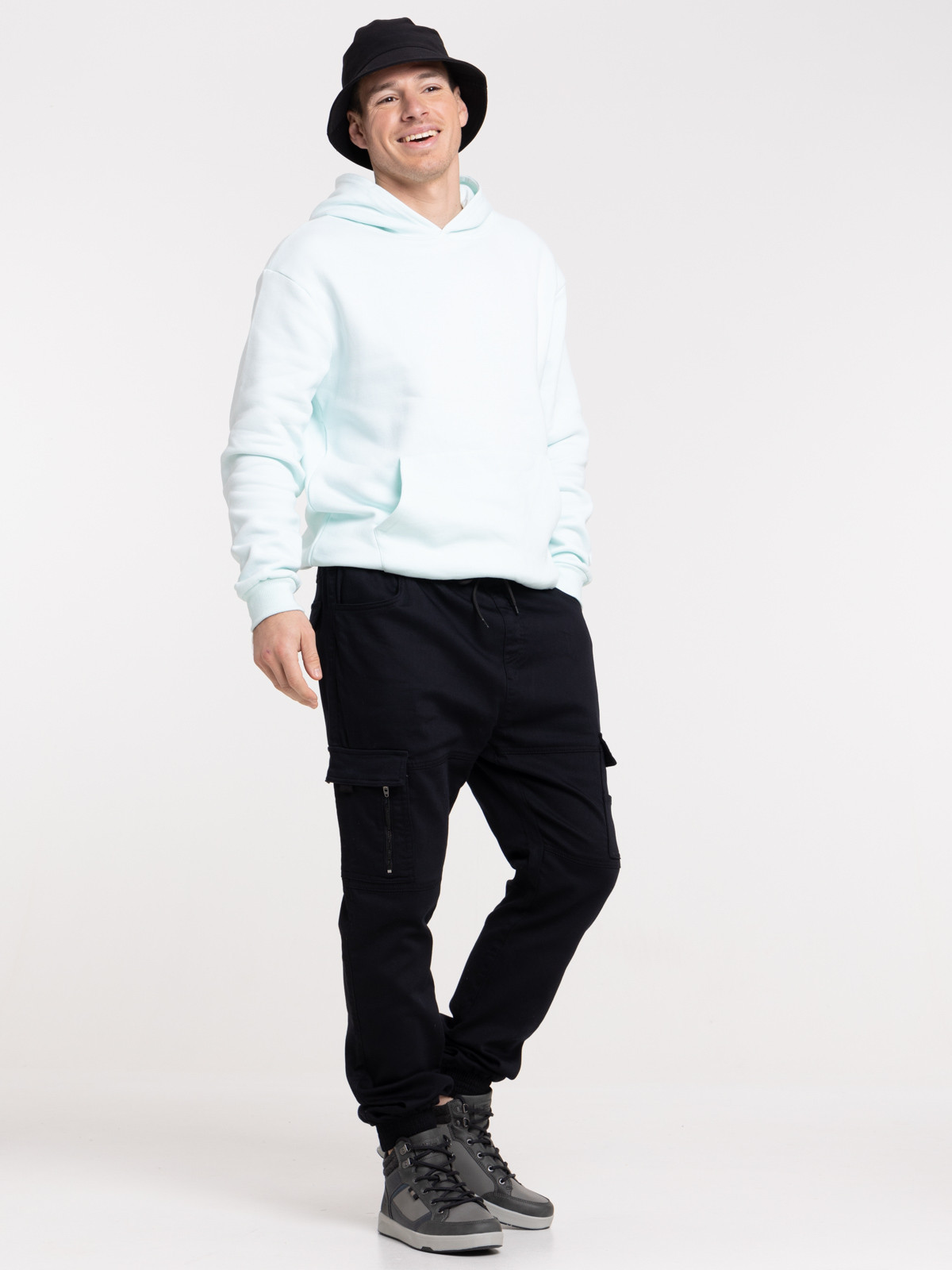 Pantalon cargo noir homme