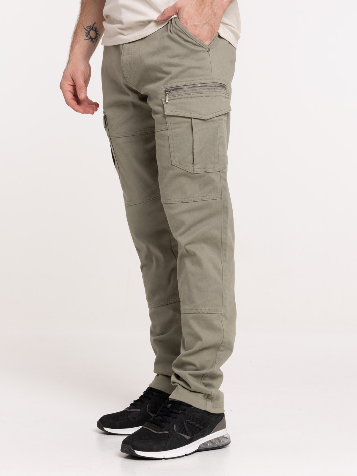 Pantalon cargo homme tilleul Pantalon cargo homme tilleul