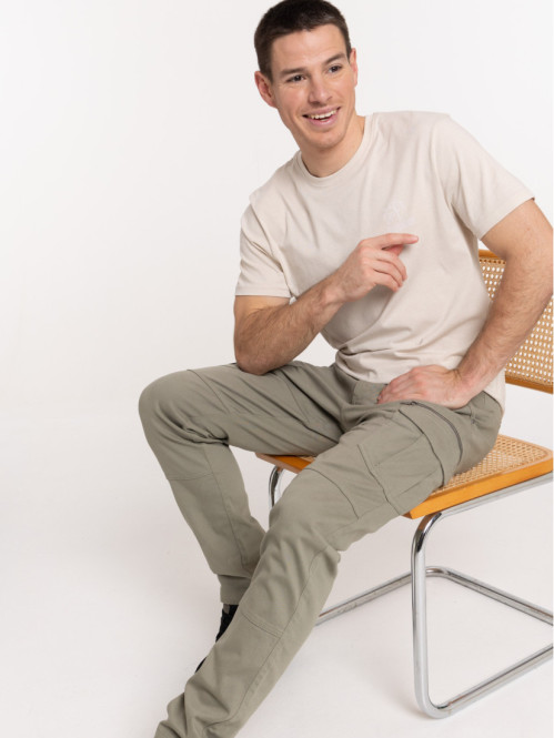 Pantalon cargo homme tilleul
