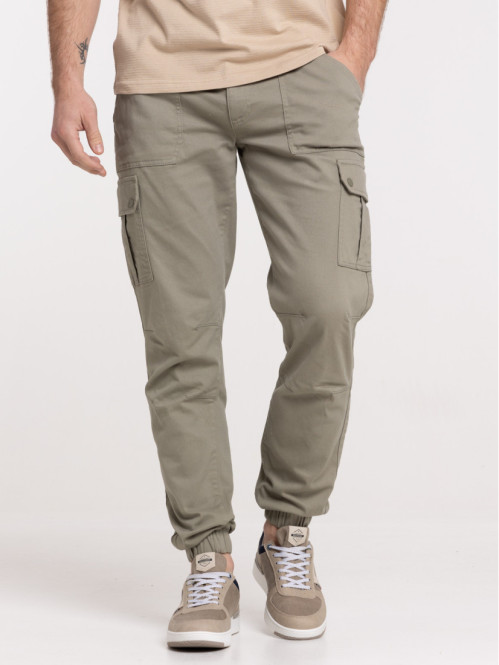 Pantalon cargo tilleul homme
