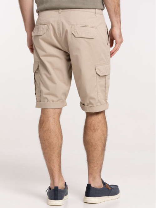 Bermuda cargo sable homme