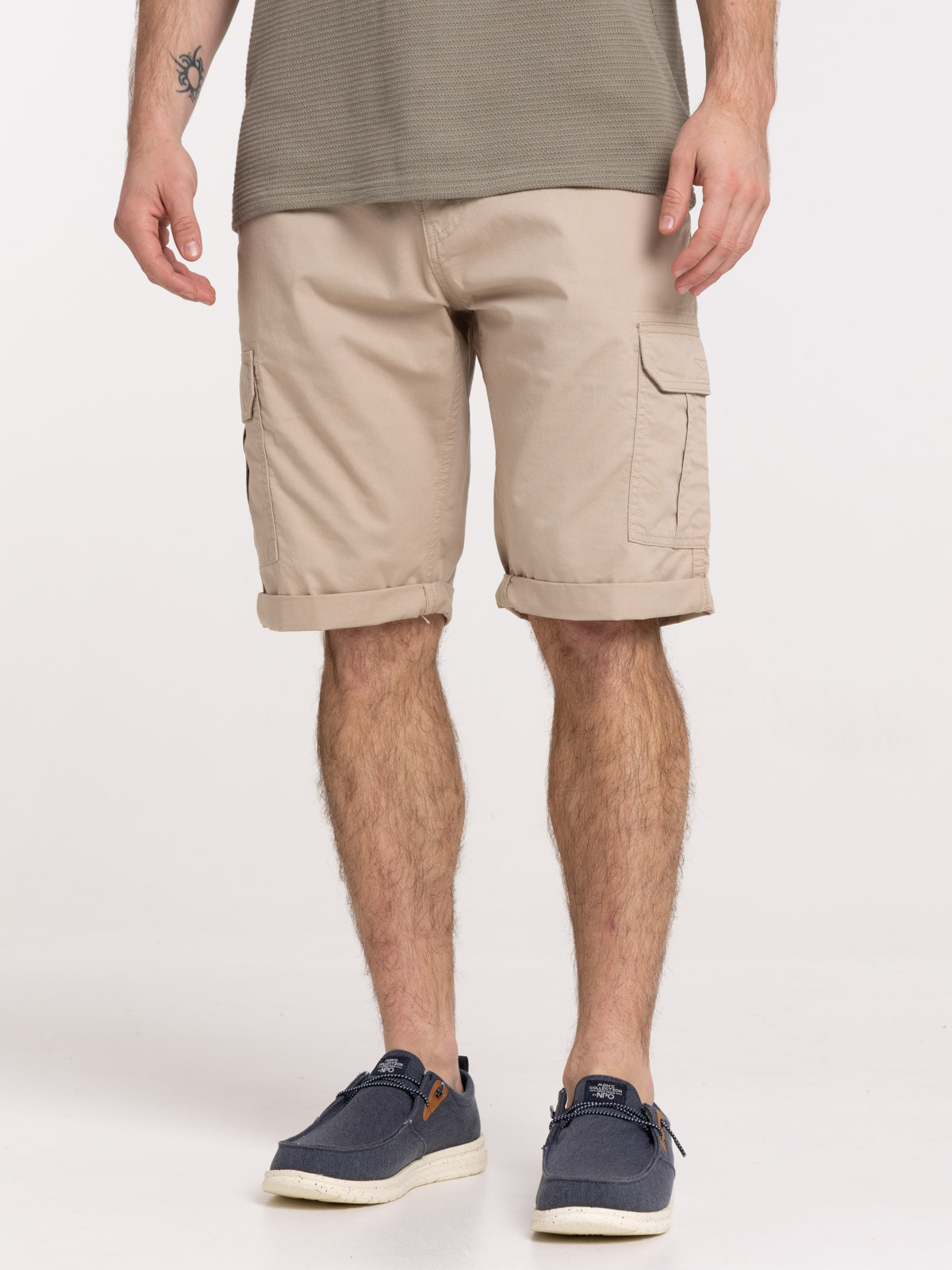 Bermuda cargo sable homme