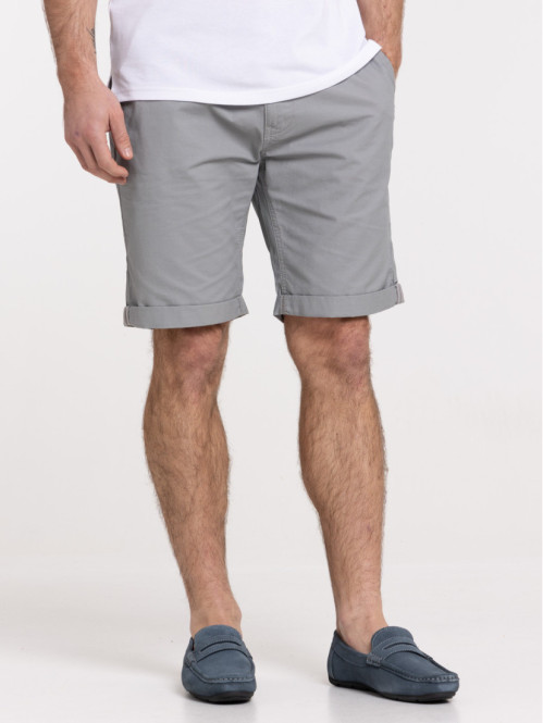 Bermuda coloris gris moyen homme