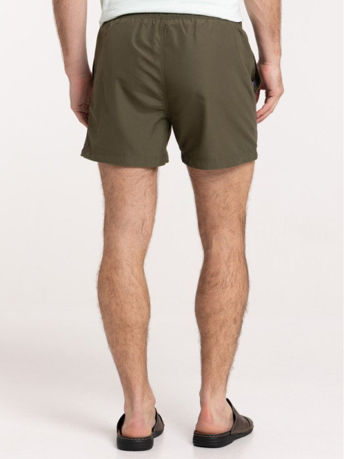 Short de bain kaki homme