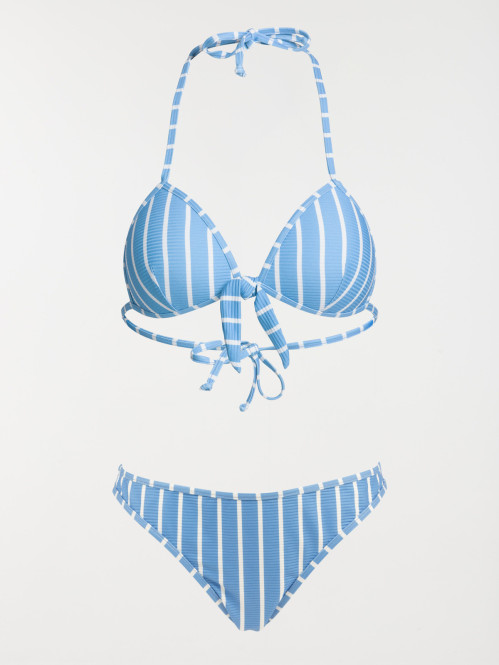 Maillot de bain rayé femme 2 pièces
