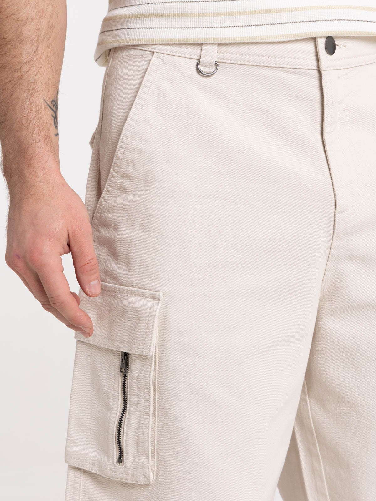 Bermuda cargo beige clair homme