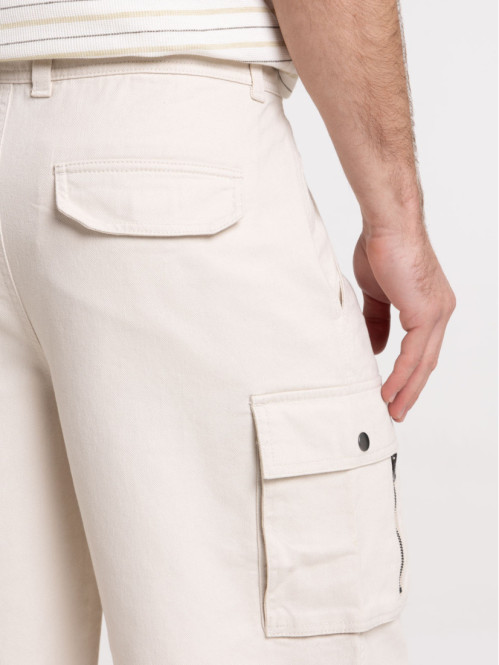 Bermuda cargo beige clair...