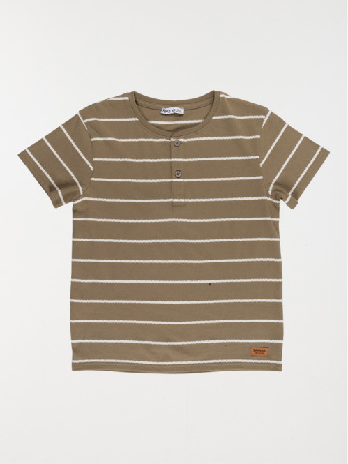 T-shirt rayé col rond garçon (3-12A)