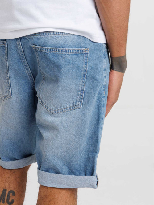 Short en jean bleached homme