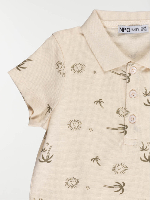 Polo lion et palmier garçon...