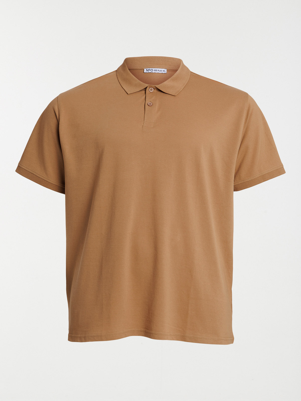 Polo coloris fauve grande taille homme