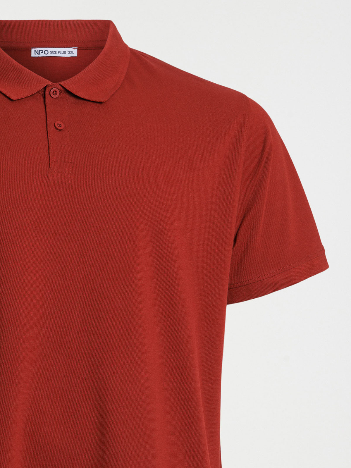 Polo grande taille rougie homme