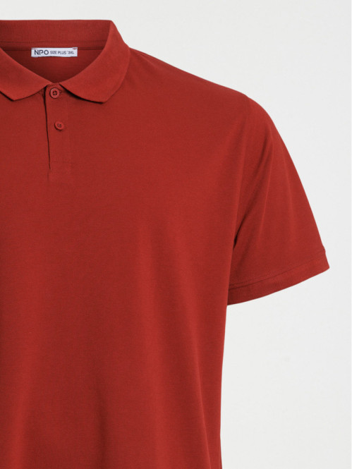 Polo grande taille rougie homme