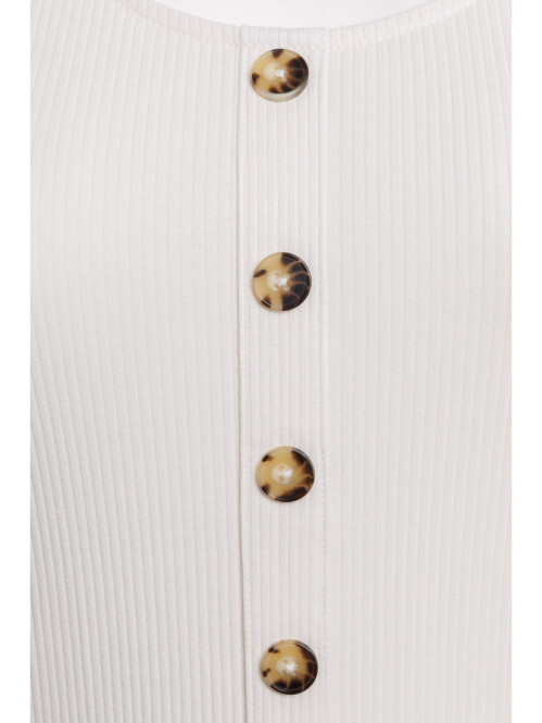 T-shirt boutons grande taille femme