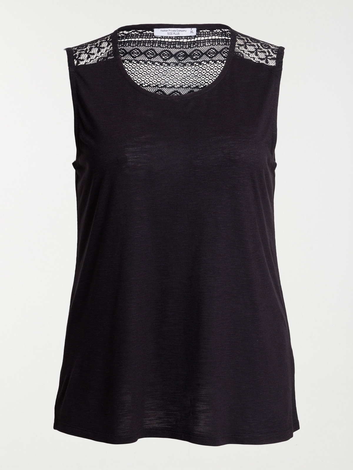 Débardeur noir grande taille femme