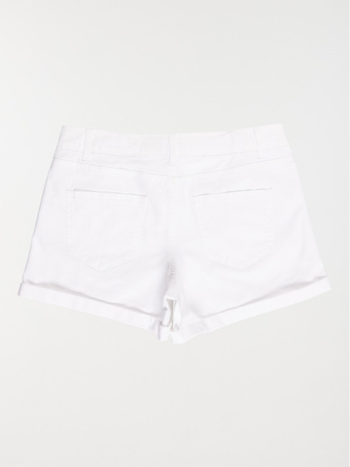 Short en jean blanc fille...
