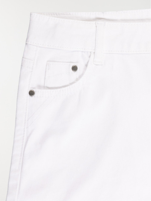 Short en jean blanc fille...