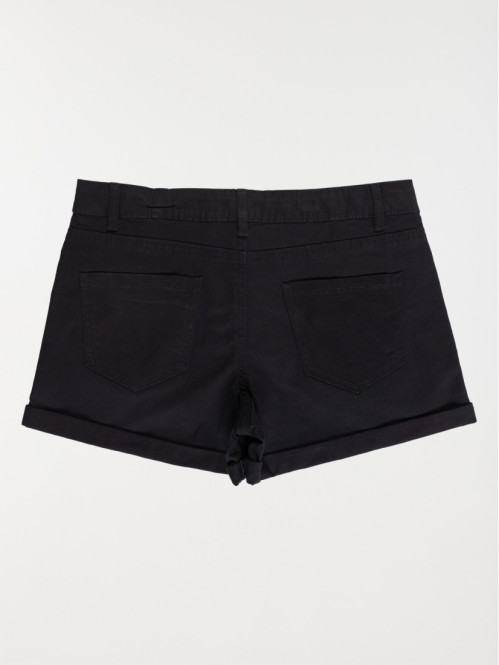 Short en jean noir fille...