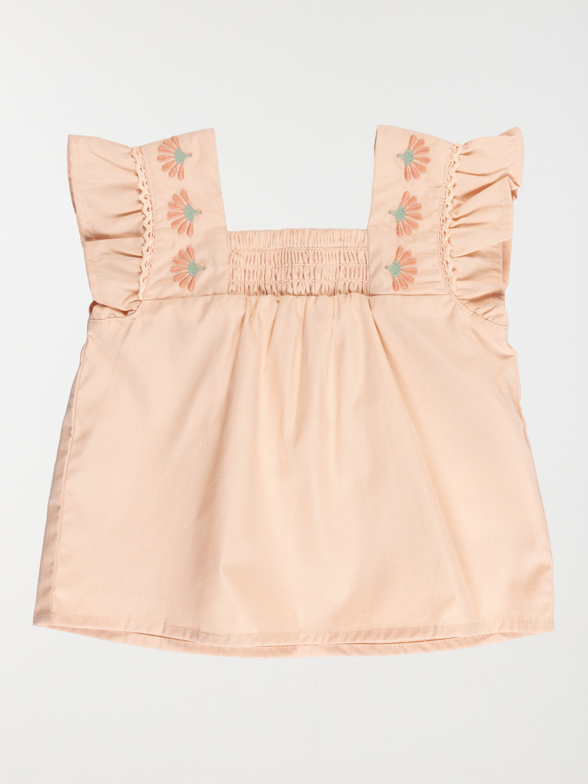 Blouse bretelles volantées fille (3-36M)