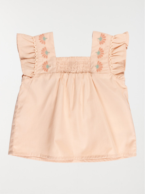 Blouse bretelles volantées fille (3-36M)