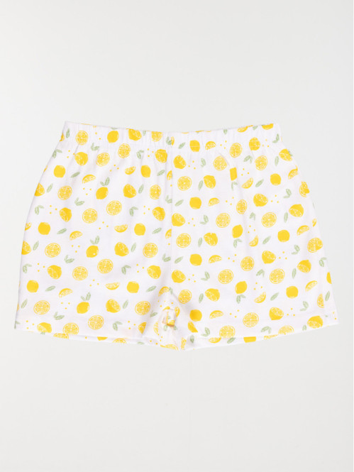 Pyjashort citron fille (3-12A)