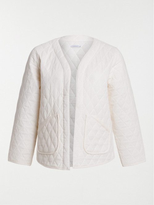 Veste écru grande taille femme