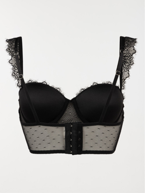 Bustier dentelle noir femme (85B-95E) Bustier dentelle noir femme (85B-95E)