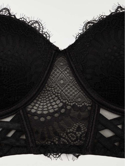 Bustier dentelle noir femme (85B-95E) Bustier dentelle noir femme (85B-95E)