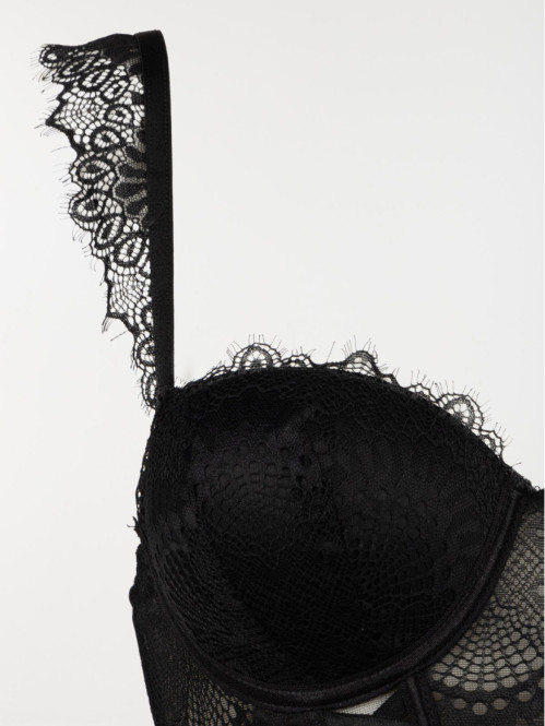 Bustier dentelle noir femme (85B-95E) Bustier dentelle noir femme (85B-95E)