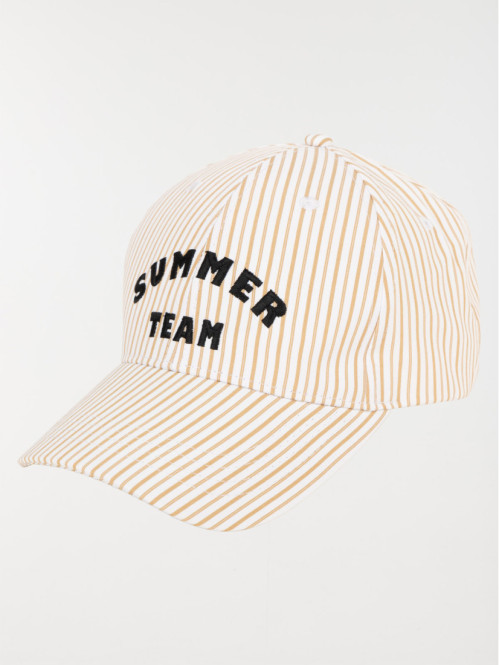 Casquette rayée summer team femme Casquette rayée summer team femme