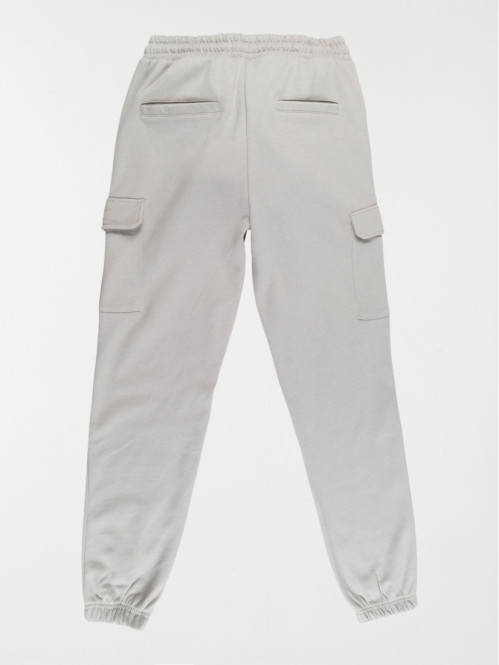 Pantalon cargo gris perle homme